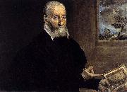 El Greco Portrait of Giorgio Giulio Clovio, the earliest surviving portrait from El Greco Sweden oil painting artist